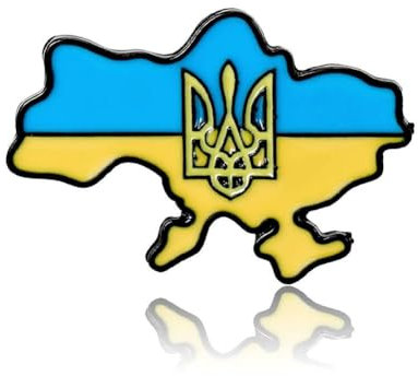 Ukraine Karte Brosche Pins Blau und Gelb Ukraine Dreizack Karte Anstecknadel Unterstützung Ukraine Ukraine Pin Karte Flagge Ukraine Symbol