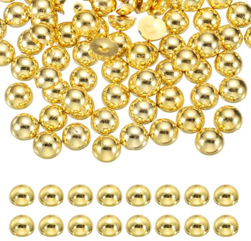 sourcing map 1300 piezas de media perla para manualidades, perlas de imitación de plástico de 4 mm, cuentas sueltas de cabujón de diamantes de imitación para manualidades, ropa, vaso, zapatos, adorno