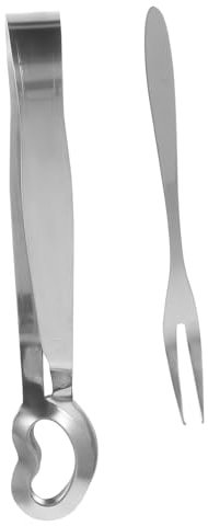 Cabilock Pince à Escargots Acier Inoxydable Fourchette à Fruits De Mer Ustensile De Cuisine Anti-brûlure