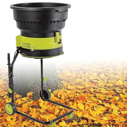 Broyeur de feuilles de jardin 2500 W, broyeur de feuilles électrique, moteur 8000 tr/min pour un rapport de réduction de 17:1, paillage jusqu'à 55 gallons par minute, broyeur de feuilles 20mxpowercord