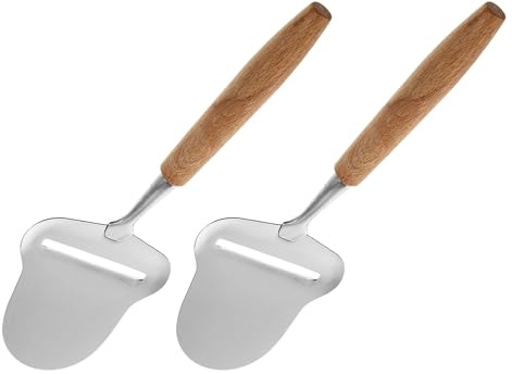 NUOBESTY Râpe à Fromage Manuelle 2 Pièces Acier Inoxydable Manche Bois Râpe à Chocolat La Cuisine Outil à Râper Fromage Pour Préparation Culinaire Polyvalente