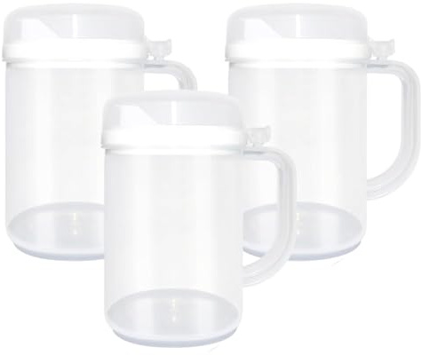 Jarra pequeña de 3 uds para aprendizaje temprano jarra de plástico segura y fácil de verter con mango de tapa para agua leche jugo en el aula y el hogar