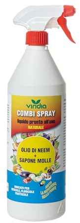 viridia Combi Spray 1 Lt Olio di Neem+Sapone Molle di Potassio