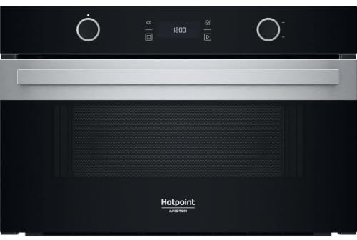 Microonde da incasso Hotpoint Ariston: colore acciaio inox, HAMD74UX | 1000W, 7 Livelli Potenza, Crisp e Cottura a Vapore, Nero e Acciaio Inox, Elettrodomestici Cucina, Classe F, 59,5Lx38,5Hx46,8P