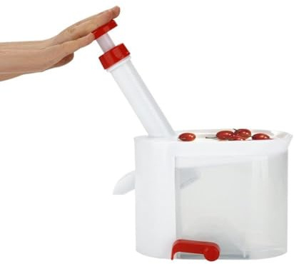 SIXRUN Il Preciso Denocciolatore di Ciliegie Rimuove Efficacemente i Semi per Uso domestico. Gadget per Frutta da, in Plastica Ecologica, Rosso