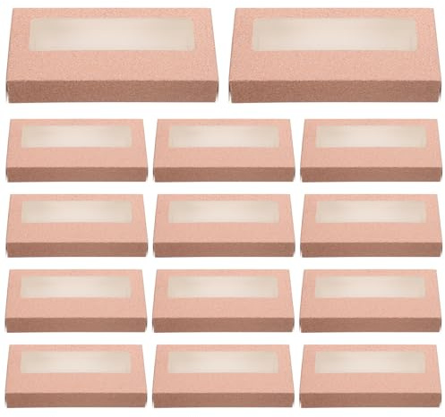 Cajas 20 Piezas Portátiles Tapa Transparente para Pestañas Postizas | Papel Brillo, Almacenamiento Seguro, Protege Extensiones, Uso Práctico, Formato Compacto, para Pestañas Postizas
