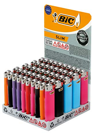50 ACCENDINI BIC MEDIO SLIM OPA J23 LIGHTER 830612