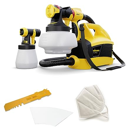 WAGNER Farbsprühsystem W 690 FLEXiO für Wand- und Latexfarben, Lacke & Lasuren im Innen- & Außenbereich, 15 m²-6 min, Behälter 1800 ml/800 ml, 630 W, Schlauch 3,5 m