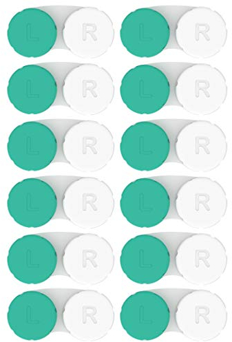 Contact Lens Cases 12 Pack. One Year Supply. Protect Your Eyes by Changing Your Contact Lens Case Monthly