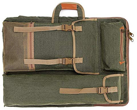 Bolso de Lona Multifuncional 4K Camuflaje Portátil a Prueba de Agua para Artista - Mochila de Hombro para Dibujo y Bocetos - Carpeta de Dibujo BU-856