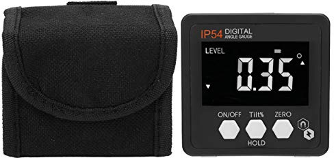 Mirino angolare digitale, LCD inclinometro digitale Calibro angolare Goniometro per angoli smussati Scatola smussata, 4x90 ° IP54 Bianco su nero