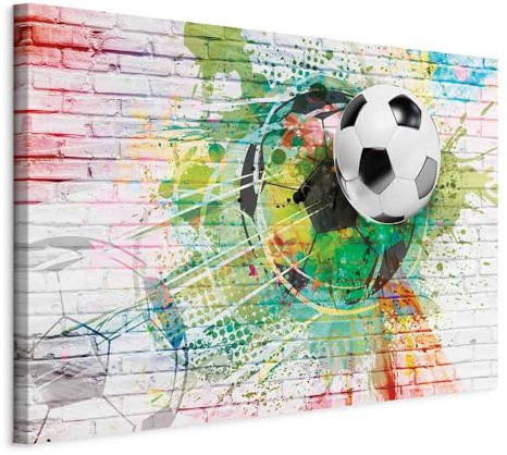 murando - Akustikbild Fußball Kinder weiß, Schallschutz, Wohnzimmer, Büro | Verbessert Raumakustik, reduziert Hall, ideal fürs Büro oder Wohnzimmer, hochwertige Verarbeitung, schnelle Montage, stilvoll