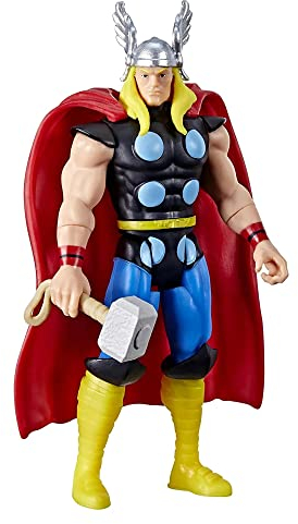 Marvel Hasbro Legends Series 3.75-inch Retro 375 Collection Thor Action Figure Toy, 1 Accessory, Multicolor, F3819