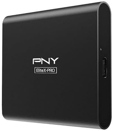 PNY CS2260 EliteX-Pro USB3.2 Gen 2x2 SSD portátil de 500 GB, Velocidad de Lectura de hasta 1.500 MB/s y de Escritura de 900 MB/s, Nero