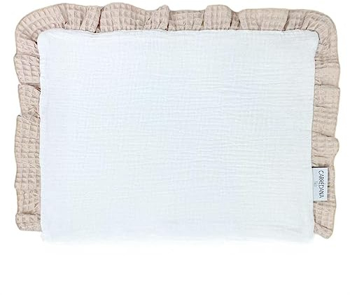 Salvababas de colchón para capazo con Tela de Rizo en la Parte Trasera, Multiusos Tela de Toalla 100% algodón.Protector del colchon (Waffle Marron)