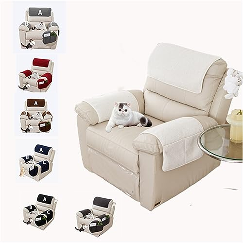 HYRAM Armlehnenschoner, Elastische Armlehnenbezüge, Armkappen, Für Sessel,Armlehnenschoner Für Sofa Kopfstützenbezug Für Möbelbezüge Weiche Abnehmbar Sesselbezüge (2 Personen (4er-Set),Beige)