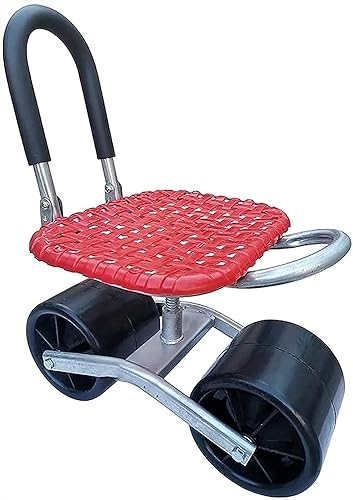 HACSYP Rolling garden stool, Comfortable Moving Chair with Wheels, Planting Picking Seat, Cart Scooter, for Planting Rolling Garden Seat