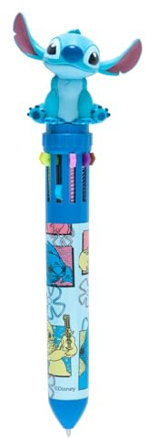 Grupo Erik: Penna Stitch | Penna multicolore a Sfera Retrattile con 10 colori, Stitch Gadget, Licenza Ufficiale