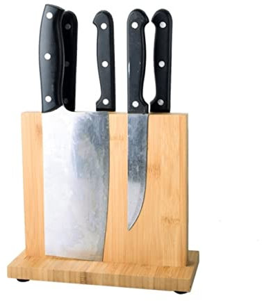 Knife Block Without Knives Magnetic Kitchen Knife Block Double Side Knife HolderCutlery Display Stand Storage Rack Strongly Magnetic Kitchen Organizer