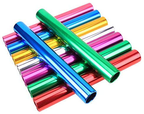 Silriku 8 x Aluminium-Relais-Stöcke, Sportfeldrennen, für Rennen, Fitnessstudio, Laufen