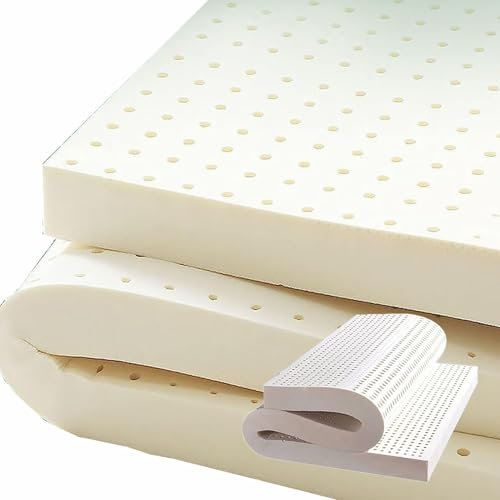 100% Natur Latexmatratze 80×80cm(31×31inch), Latex Matratze Drucklinderung Für Rückenschmerzen, Gleichmäßige Wärmeableitung Naturlatexmatratze, Verdickt Naturlatex-Matratze,4in