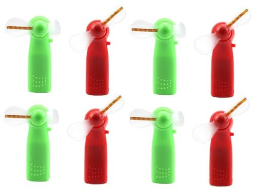 Cabilock 8pcs Mini Handheld Led Fan Colorful Fan for Home Office Silent Operation Lightweight Design Safe for Boys and Girls Automatic No Battery Included Random Color
