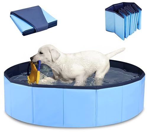 Hundepool, Faltbarer Hunde Pools Hundebadewanne, 80 x 20 cm Faltbarer Hunde Planschbecken, Hundepool fur Große Kleine Hunde, Hund Planschbecken, Hundepools, Swimmingpool für Haustier Hund Katze