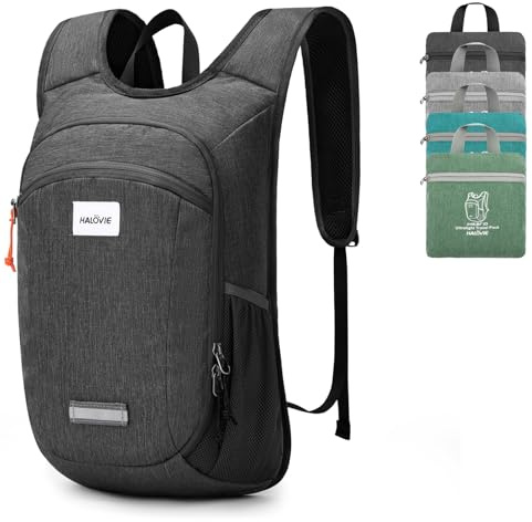 HALOVIE Faltbarer Rucksack Ultraleicht 10L Klein Tagesrucksack Faltbar für Herren Damen Leicht Wanderrucksack Daypack Faltrucksack für Wandern Reisen