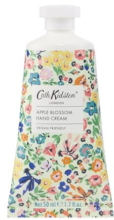 Cath Kidston Hand Cream 50ml, Shea Butter and Vitamin E, Hand Moisturiser, Orchard Apple and Elderflower Fragrance, Pocket and Travel Size, Vegan and Cruetly Free, Beauty Gift For Her