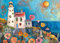 Bullglesup Puzzle für Erwachsene 1000 Teile, Painting Lighthouse mit Poster, Teile Passen Perfekt Ineinander Buchstaben Auf der Rückseite Kein Staub, Geschenk für Ältere Senioren (70 x 50cm)
