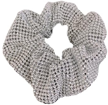 Übergroße Haargummis, glitzerndes Haargummi, elastisches Haarteil, dickes Dutt, Haarseil, Damen-Haarschmuck