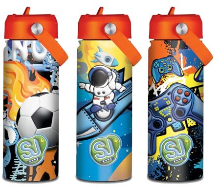 Borraccia SJ per Bambini Termica 500 ml in Acciaio con Beccuccio