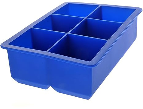 DECHOUS Moule à Glaçons Carré Silicone Bleu Bac à Glaçons Cube Pour Gelée Pudding