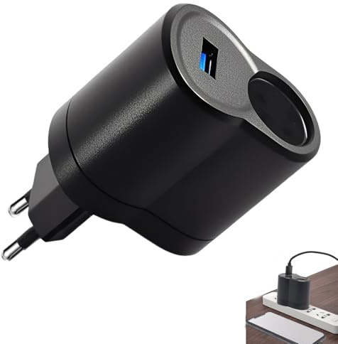 1 Pcs 220v Auf 12v,220v Auf 12v Adapter Zigarettenanzünder Steckdose Mit USB-Adapter,Spannung Wandler Konverter Netzteil Steckdose Ladegerät Adapter