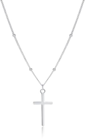 SLUYNZ Solid 925 Sterling Silber Kreuz Kette Halskette für Damen Mädchen Kreuz Anhänger Halskette