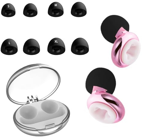 AYNKH Ear Plugs for Sleeping, Reusable Noise Reduction Earplugs with 4 Pairs Tips & case, Portable Stylish Hearing Protection Earplugs for Work Travel Concert Live Events, 25dB-30dB