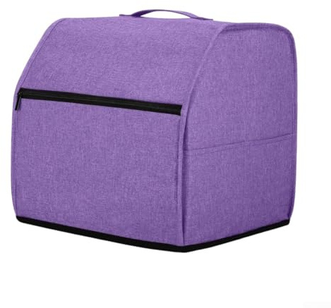 Overlock-Maschinen-Schutzhülle mit Organizer-Taschen, 600D Oxford-Material, passend für die meisten Standard-Overlock-Nähmaschinen, pflegeleicht, Lila, 31 x 28 x 31 cm