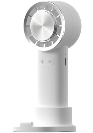 KAHDGSS Ventilador de mano de 3 velocidades de ajuste de compresa fría para escritorio pequeño, cara de refrigeración USB C, funciona con pilas
