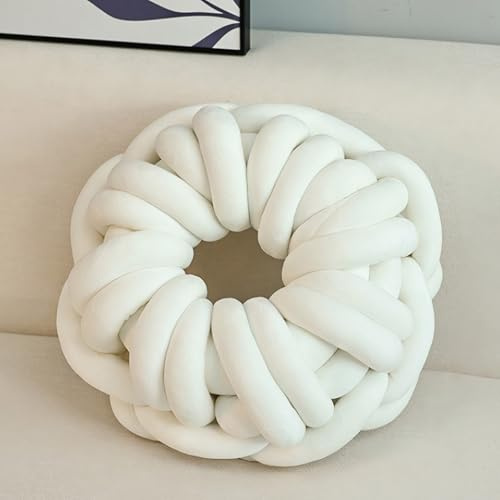 PromCaeruyn Cuscino con Nodo, Cuscino Decorativo, Decorazione Estetica Rotonda E Carina per Divano Letto Camera da Letto Soggiorno Dormitorio Ufficio(G-40cm)