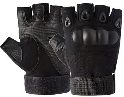 Galenecx Guantes Tacticos, Guante Transpirables de Moto | Guantes Tacticos Militar, Guante sin Dedos Antideslizantes,para Deportes al Aire Libre Ciclismo Moto Senderismo Escalada Caza