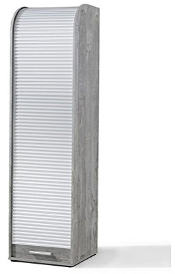 Rolloschrank 759 Beton / Weiss