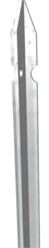 Paletto A T Zincato Per Recinzione H Cm 150 - Mm 30X30X3,0 - Cf. 10 Pz