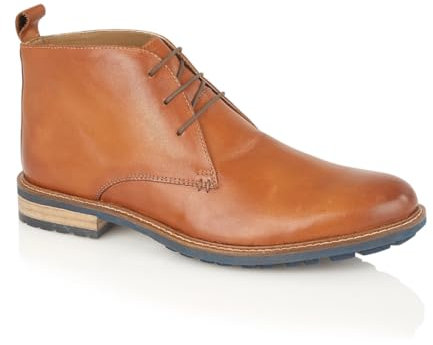 Silver Street London Men's Ludgate Leather Fashionable Chukka Boot, Tan, 10