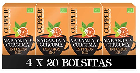 Cupper - Infusiones Ecológicas Golden - Pack de 4 Cajas de 20 Bolsitas