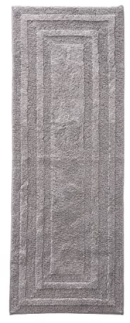 Eddie Bauer Soft Tufted Cotton Bathroom Decor, Super Absorbent & Quick Dry, 100%, Chrome Grey, 1'10 x 5' (Rectangular)