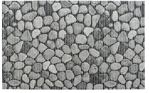 WENKO Tappetino in schiuma espansa Sassi. Design in pietra. Versatile per esterni che per interni, tagliabile su misura. Idrorepellente, antimacchia e antiscivolo. Misure (L x P): 50 x 80 cm