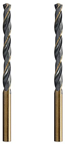 Ohamtes Punte per trapano elicoidali con codolo ridotto da 8,5 mm, in acciaio HSS 4341, ad alta velocità, per ferro/rame/plastica/piastre in alluminio/materiali metallici, gambo rotondo, doppio bordo,