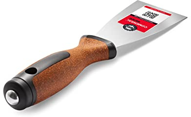 COMENSAL® Spatola in Acciaio Inox 60 mm - Spatola per Stucco - Spatole in Acciaio Inossidabile - Spatola con manico in sughero - Cazzuola in acciaio inox - Made in EU