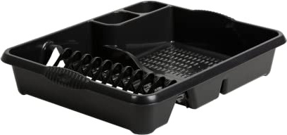 Celino® - Escurridor de platos de cocina (plástico), color negro