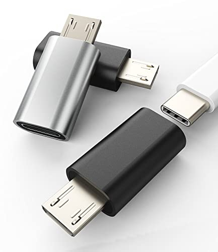 USB C Female to Micro USB Male Adapter(3Pack)Thunderbolt 4 Charger Cable Converter Android Connector Data Sync for Ipad Type C Charging compatible for Samsung Galaxy S6 S7+ J7 Edge Nexus 5 6 LG Xbox